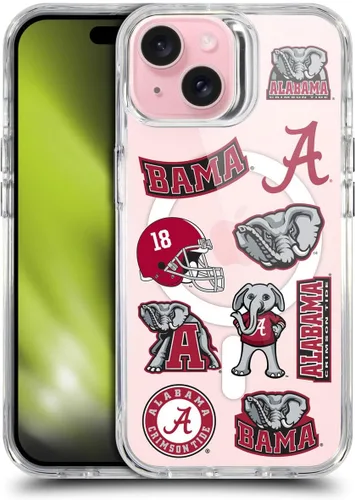 Vista 287 de Head Case Designs Funda de gel UA Bama con licencia oficial de la Universidad de Alabama [protección de grado militar] compatible con Apple iPhone 7
