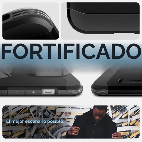 Vista 3 de Spigen Tough Armor MagFit - Funda diseñada para iPhone 14 Pro Max (2022) [Kickstand] [protección de grado militar] compatible con MagFit, compatible