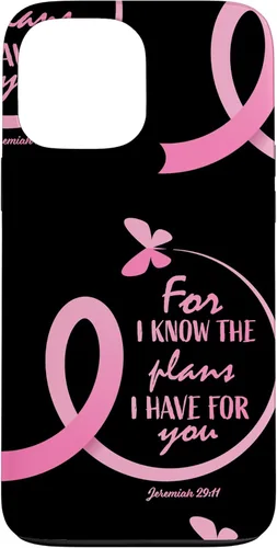 Vista 24 de Breast Cancer Gifts Women Mom Jeremiah 29 11 Butterfly Phone Case for iPhone 17