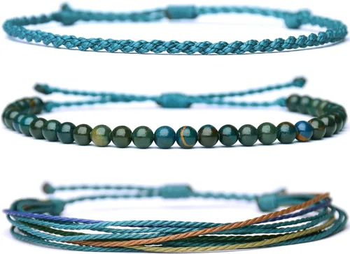 Vista 63 de Pulsera curativa hecha a mano con cuentas de piedra natural, regalo para hombres, pulsera de cuerda ajustable