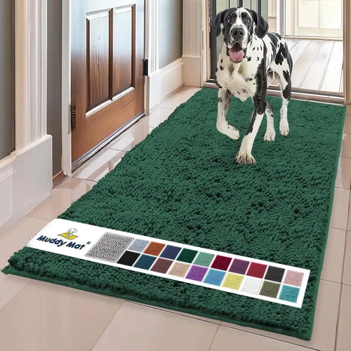 Vista 19 de Muddy Mat® - Tapete de microfibra superabsorbente para mascotas, antideslizante y lavable, de felpilla, secado rápido, para entrada, interior y Gris