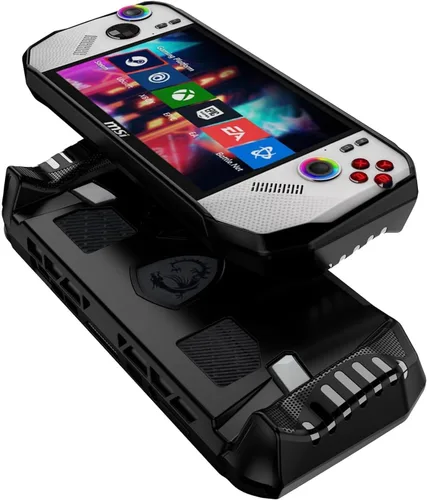 Vista 5 de Funda para MSI Claw 8 AI+ Polar Tempest Edition, TPU Soft Grip Funda protectora con soporte para MSI Claw 8 AI+ Polar Tempest A2VM PC portátil Negro