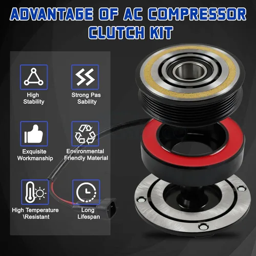 Vista 3 de Kessocco CO 9777C 7SBH17C - Kit de embrague de compresor de CA de repuesto para Ford Explorer 2011-2015 Police Interceptor Sedan/Utility motor