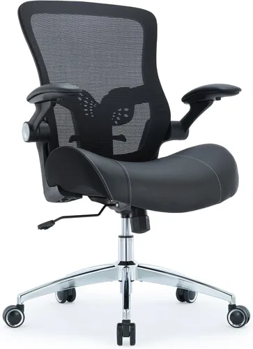 Vista 9 de Silla de oficina ergonómica de escritorio, 400 libras, grande y alta, resistente, cojín de espuma de modelado 3D ancho y suave, silla de escritorio