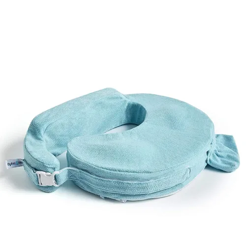 Vista 8 de My Brest Friend Deluxe Almohada de lactancia orgánica 100% Algodón orgánico Funda ergonómica Almohada de lactancia materna Soporta tanto a mamá como