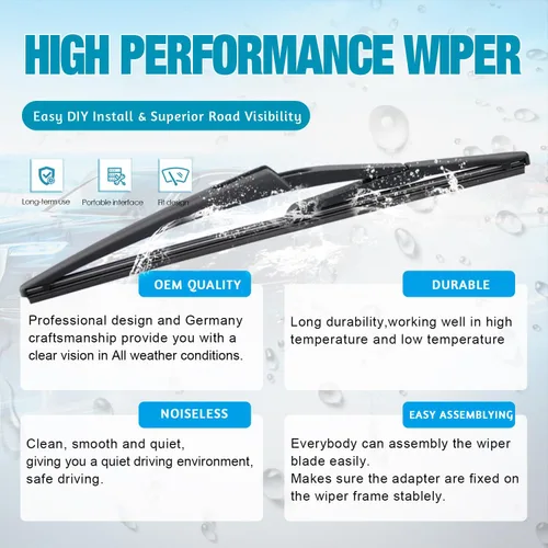 Vista 3 de VTOGOI Limpiaparabrisas trasero de repuesto original de fábrica para Mini Cooper R50 R53 2001-2006, Mini Cooper R56 2006-2012, fácil de instalar, 10