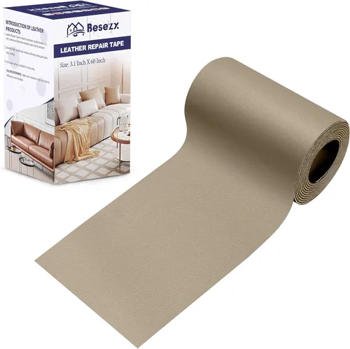 Vista 24 de Kit de cinta para reparación de cuero, parche autoadhesivo para muebles, sofá, asientos de automóvil, silla de oficina, kit de reparación de vinilo