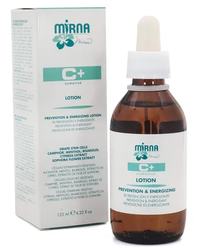 Mirna Professional Loción preventiva y energizante anti pérdida de cabello para cabello débil infundido con mentol, pantenol, extracto de flor de