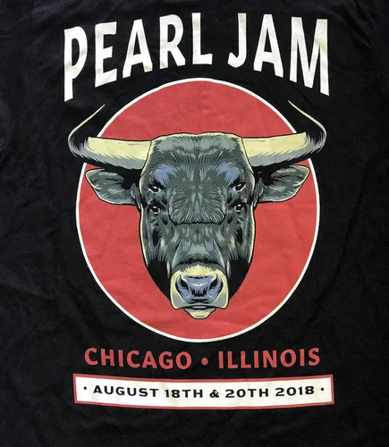 Vista 6 de Pearl Jam chicago t shirt wrigley field small bulls 2018 tour 8/18 8/20 shows