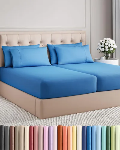 Vista 31 de Juego de sábanas Twin de 4 piezas - Cómodo, transpirable y refrescante - Juego de ropa de cama de lujo de hotel ultrasuave con bolsillos profundos