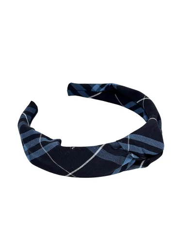 Vista 45 de Diadema anudada de 1.25 pulgadas, uniforme escolar, a cuadros, acolchada, con nudo en la parte superior, diadema de uniforme (cuadros 120)