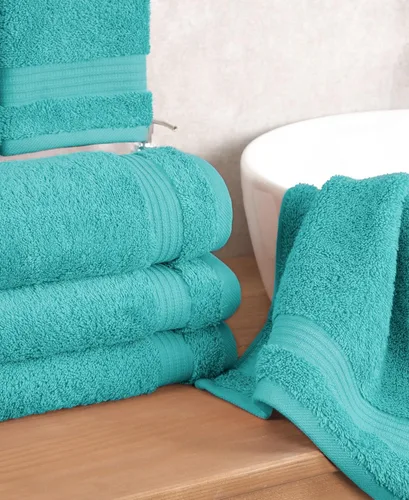 Vista 195 de Cotton Paradise 100% Cotton Turkish Washcloth Set for Bathroom, 4 Piece Soft Absorbent Small Hand Face Towels Wash Rags, Lilac