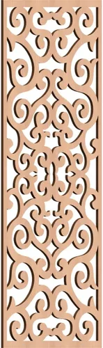 Vista 115 de 9 3/8 pulgadas de ancho x 24 3/8 pulgadas de alto x 1/4 pulgadas de alto, paneles de pared de madera con calado, cereza