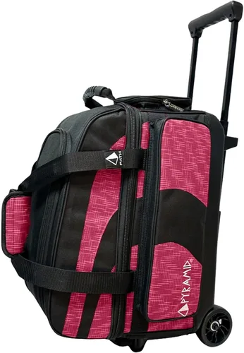Vista 19 de Pyramid Bolsa de Bolos Deluxe de Doble Rodillo para 2 Bolas con Gran Compartimento Separado para Zapatos (Hasta 2 Pares de Zapatos) y Bolsillos