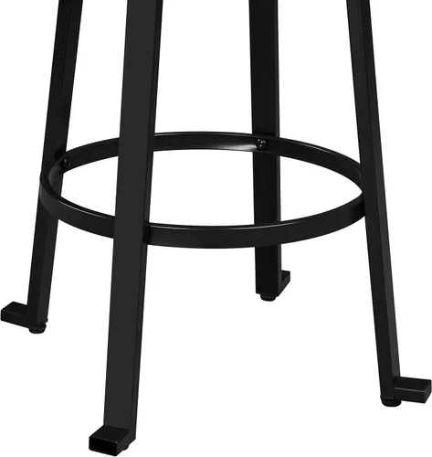 Vista 6 de Yaheetech Juego de mesa de bar, mesa de bar y sillas, juego de mesa de comedor con altura de mostrador, juego de 2 mesas industriales y sillas