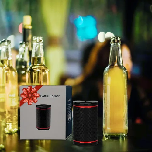 Vista 5 de KITCHENDAO Abridor automático de botellas de cerveza con receptor magnético de tapa empuja para abrir Mantén la tapa intacta Regalo