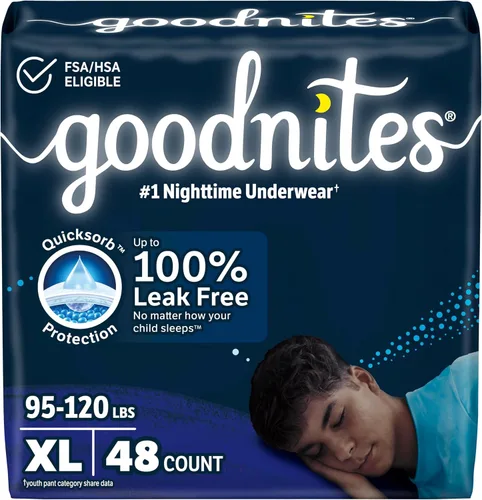 Vista 26 de Goodnites Ropa interior nocturna para niños contra la enuresis, talla extra pequeña (28-43 libras), 15 unidades, el embalaje puede variar