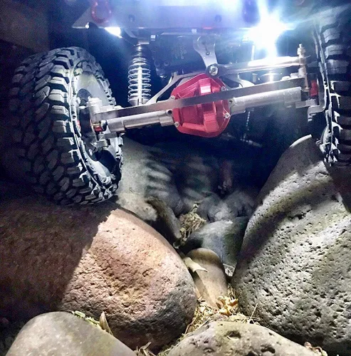 Vista 8 de Eje delantero y trasero de aluminio para 1/10 RC Rock Crawler AXIAL SCX10 Honcho (Eje delantero y trasero)