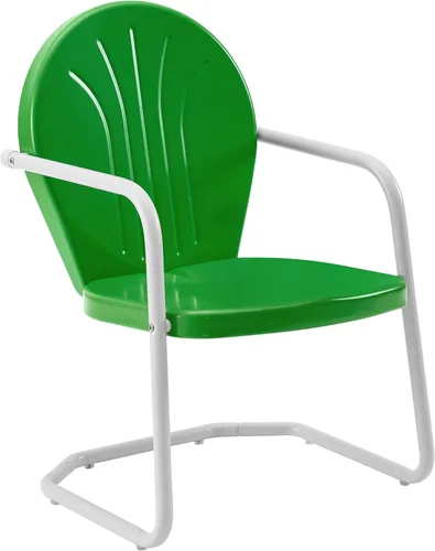 Vista 19 de Crosley Furniture CO1001A-AQ Griffith - Silla retro de exterior, de metal