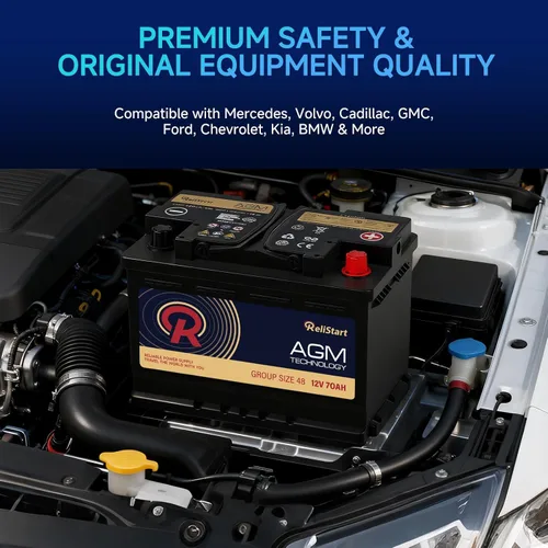 Vista 6 de Batería AGM BCI Group 48 - Batería automotriz de 12 V, 70 Ah H6, tamaño 48, batería de 12 V para arranque y parada recargable, ciclo profundo