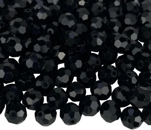 Jmassyang Cuentas espaciadoras de cristal redondas facetas de 100 piezas de 8 mm para hacer joyas, pulseras, collares, aretes, carillones de viento,