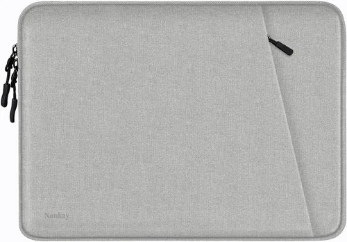 Vista 19 de Funda para laptop de 13.3 pulgadas, a prueba de golpes, funda protectora para computadora con bolsillo para accesorios, bolsa portátil compatible