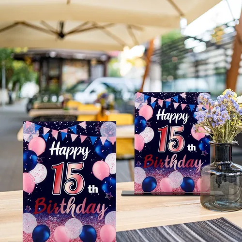Vista 146 de LINGTEER Decoración de cumpleaños, soporte para globos, centros de mesa de acrílico, póster impreso de feliz 50 cumpleaños, centros de mesa de Negro
