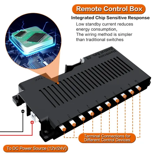 Vista 7 de Panel de control de interruptor de membrana de 10P con control de aplicación Bluetooth, interruptor de botón momentáneo programable impermeable