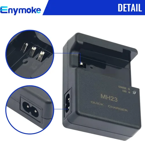 Vista 4 de Cargador de batería rápido MH-23 para Nikon: para EN-EL9 EN-EL9a Batería compatible con cámaras réflex digitales Nikon D40 D40X D60 D3000 D5000