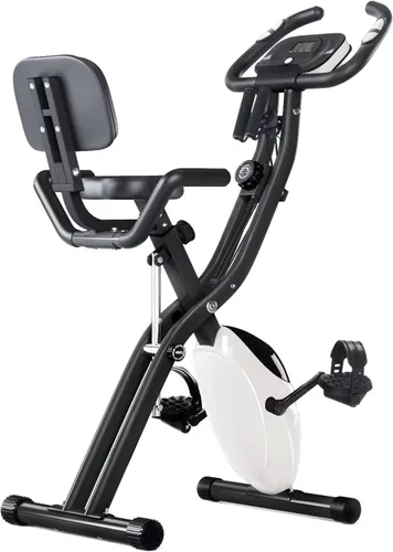 Vista 13 de Merax Bicicleta de entrenamiento para el hogar: bicicleta estática reclinada 2 en 1 y posiciones verticales de bicicleta de ciclismo