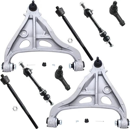 Vista 123 de Detroit Axle - Kit de brazos de control delanteros de 8 piezas para Chevy Trailblazer EXT GMC Envoy XL XUV Buick Rainier Isuzu Ascender, brazos