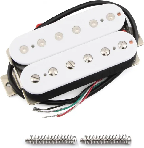 Vista 8 de FLEOR Pastillas de Guitarra Humbucker de Alto Rendimiento Alnico 5 Zebra de Cuello y Puente Juego Cebra