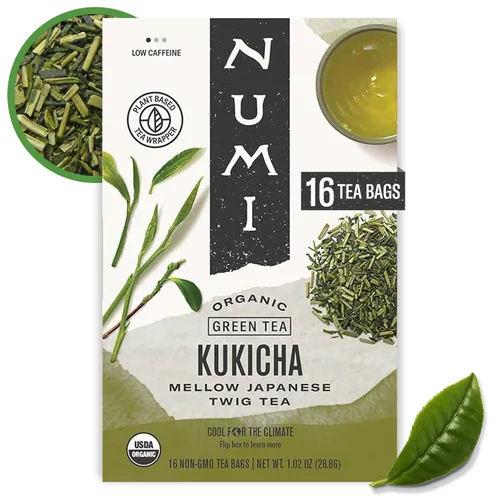 Vista 32 de Numi Té Orgánico de Arroz Tostado Matcha, 100 Bolsas de Té Matcha, Sabroso Té Verde