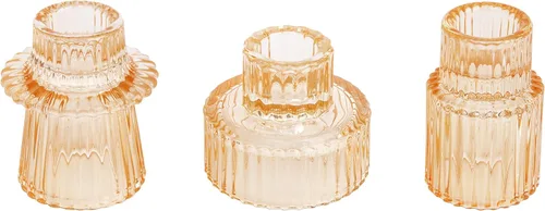 Vista 26 de Vixdonos Portavelas de Cristal Cónicos Portavelas de Velas de Té para Centros de Mesa, Decoración de Bodas y Fiestas de Cena (6 Piezas, Morado)
