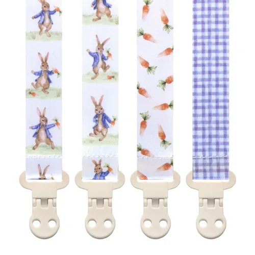 Vista 25 de Stadela - Juego de 4 clips para chupetes de bebé para niñas – Juego de regalo con flores modernas y neutrales estilo Boho (Allysa)