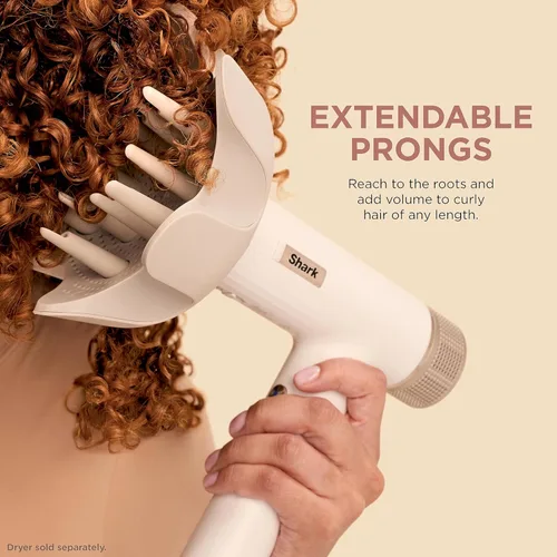 Vista 3 de Shark XSKHD3DA SpeedStyle DefrizzFast Difusor para secadores de pelo Shark SpeedStyle, herramienta de peinado para cabello ondulado, rizado