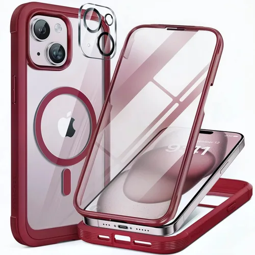 Vista 197 de Miracase Glass Series - Funda para iPhone 11 de 6.1 pulgadas, funda resistente de cuerpo completo mejorado con protector de pantalla de vidrio Negro