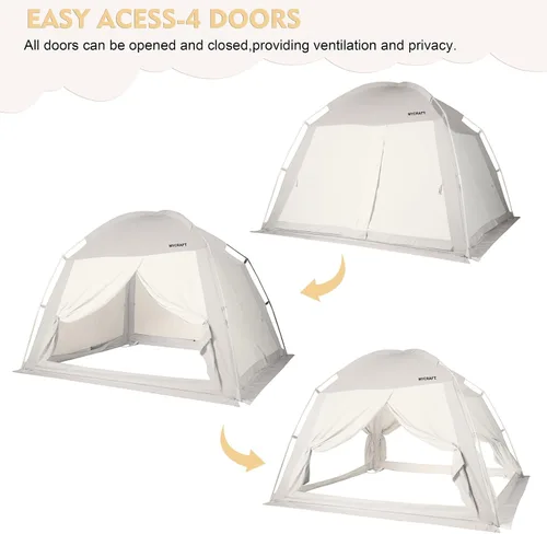 Vista 5 de Carpas de Cama con Dosel - Carpa de Ensueño Privada para Dormir Cómodamente en Interiores, Reductora de Luz y Transpirable, con Carpa de Cama