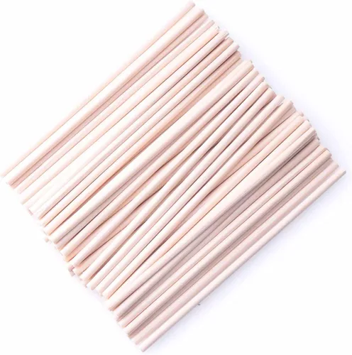 Vista 11 de 60 varillas de madera de 12 pulgadas de madera natural sin terminar para proyectos de manualidades, decoración del hogar, decoración del hogar