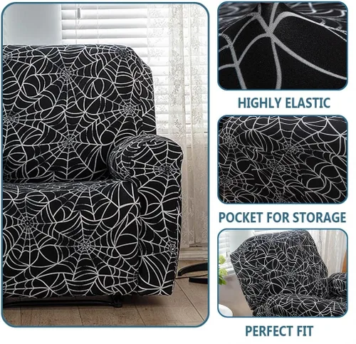 Vista 61 de Lazyboy - Funda para silla reclinable, 4 piezas, fundas para sofá reclinable, fundas antideslizantes y reclinables con bolsillos de almacenamiento