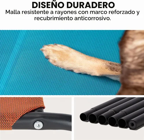 Vista 10 de FurHaven Cunas elevadas para mascotas – Hamaca de malla de nailon refrescante y transpirable para perros pequeños y gatos, fácil de montar, duradera