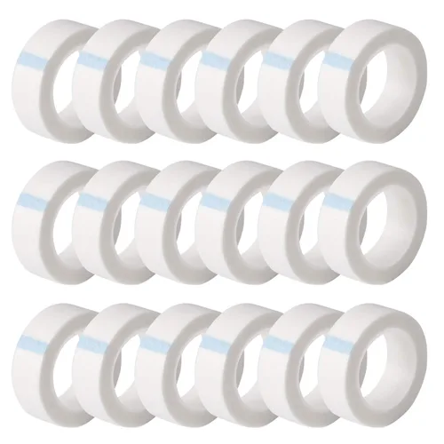 Vista 9 de UPINS 24 rollos de cinta de pestañas, cinta de tela microporosa transpirable para suministros de extensión de pestañas (verde)