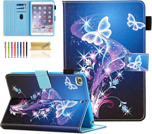 Vista 15 de Dteck Funda para iPad mini 5/4/3/2/1, elegante y ligera de cuero sintético tipo folio con cartera, funda inteligente