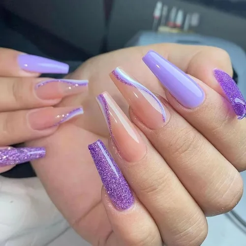 Vista 21 de RTKHFZE Uñas de Presión Francesas Uñas Postizas de Presión Largas Cuadradas con Dijes Diseños de Mariposas 3D y Diamantes de Imitación Uñas