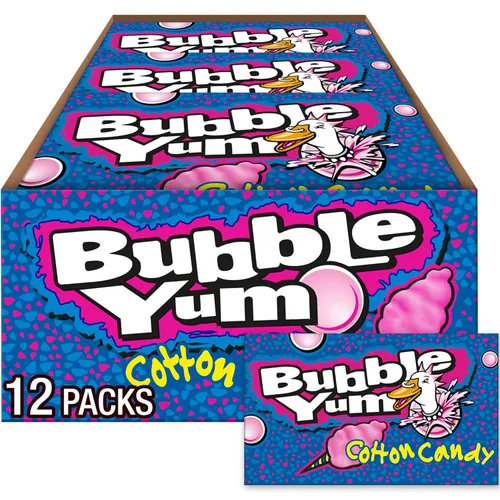 Vista 10 de BUBBLE YUM Original Chewy, paquetes de goma de mascar, 1.4 oz (18 unidades)
