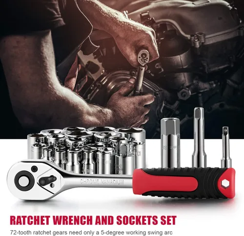 Vista 4 de Eastvolt - Juego de herramientas para el hogar de 218 piezas, juego de herramientas de reparación para automóviles, kits de herramientas