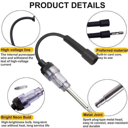 Vista 4 de 2 probadores de bujías en línea, comprobador de motor de cortacésped ligero, bobina de recogida de 6-12 voltios/herramienta de diagnóstico