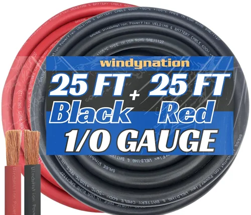 Vista 37 de WNI - Cable de cobre para batería de soldadura ultra flexible calibre 1/0 de 10 pies, color negro, 1/0 AWG, fabricado en los Estados Unidos