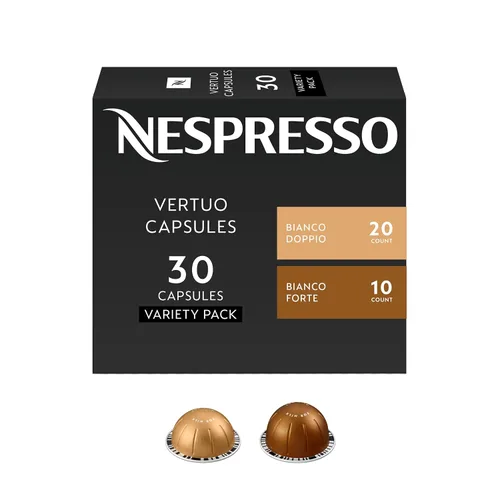 Vista 9 de Nespresso Cápsulas Vertuo, paquete variado, café tostado medio y oscuro, 30 cápsulas de café, prepara 7.8 onzas.