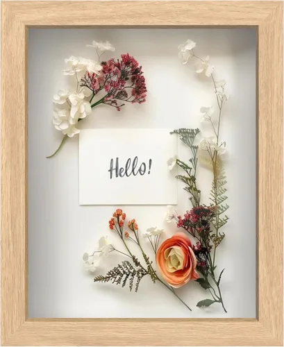 Vista 41 de FrameWorks Marco de Caja de Sombra de Madera Negra de 8" x 8" – Vitrina con Parte Trasera de Fieltro Suave, Caja de Memoria con Vidrio Templado